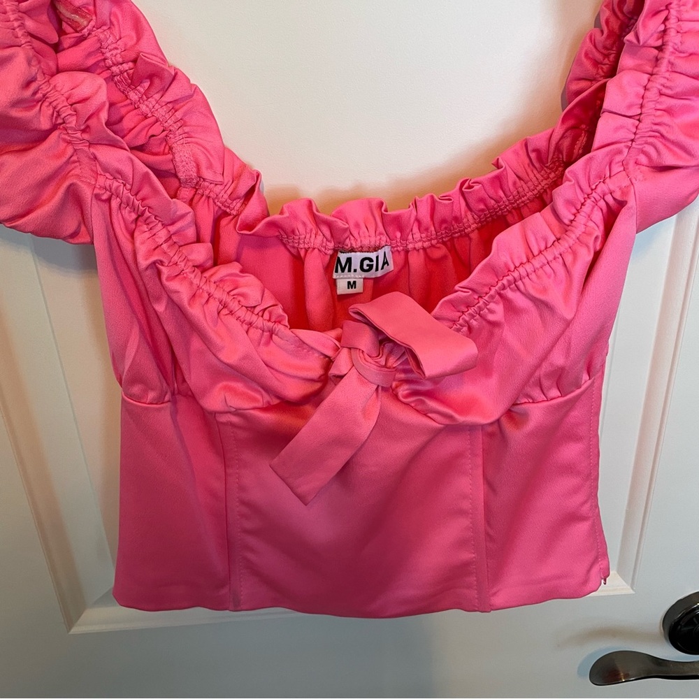 I AM GIA Naomi Bustier Top in Hot Pink Size Medium - Picture 7 of 9